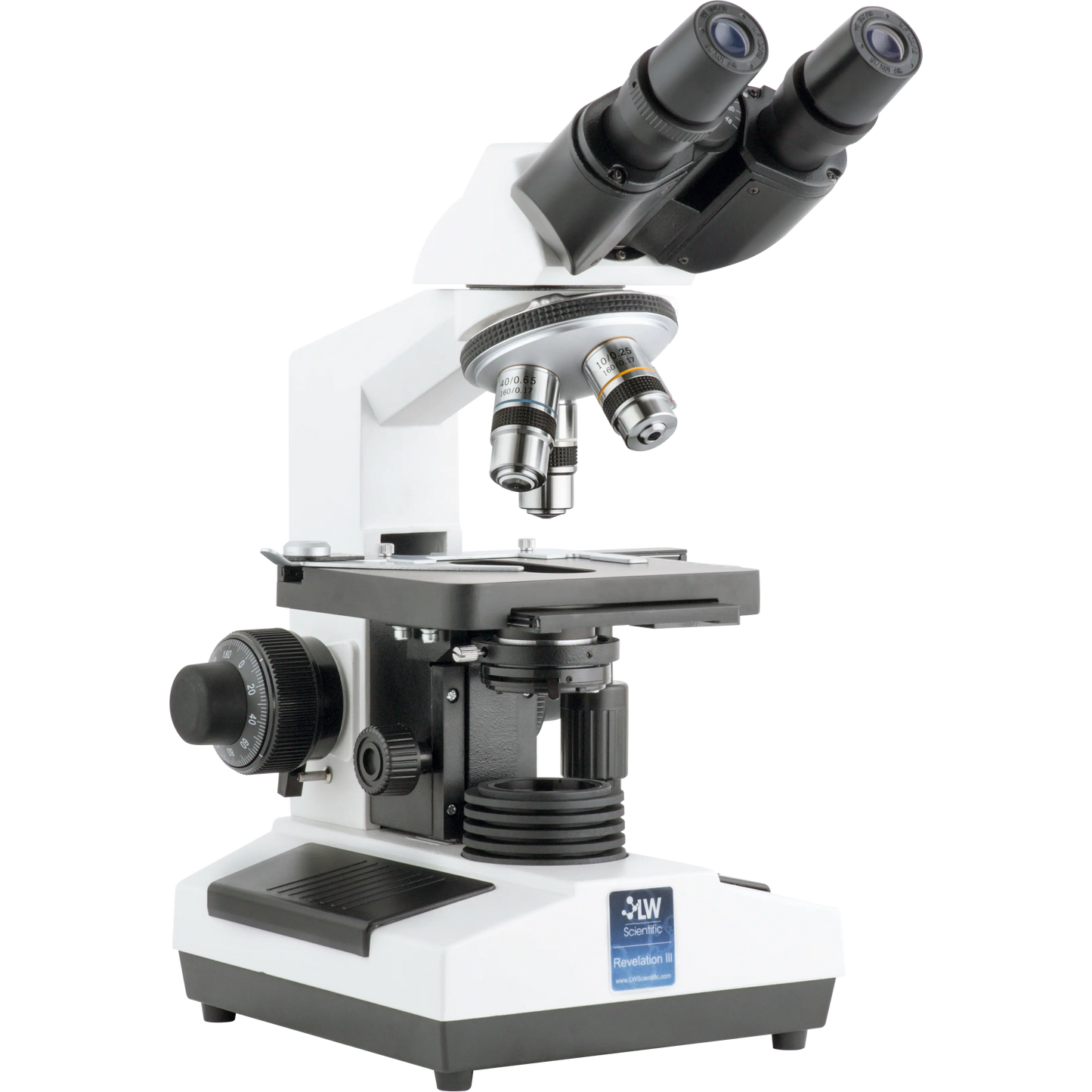 LW Scientific R3M-BN4A-DAL3 Revelation III Microscope – DIN Achromatic Binocular, LED, 4 Objectives