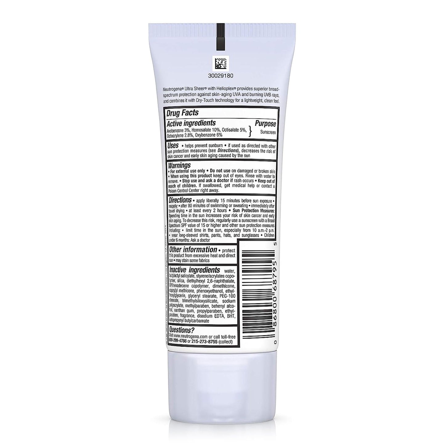 Neutrogena® Ultra Sheer Dry-Touch Sunscreen SPF 45, Tube
