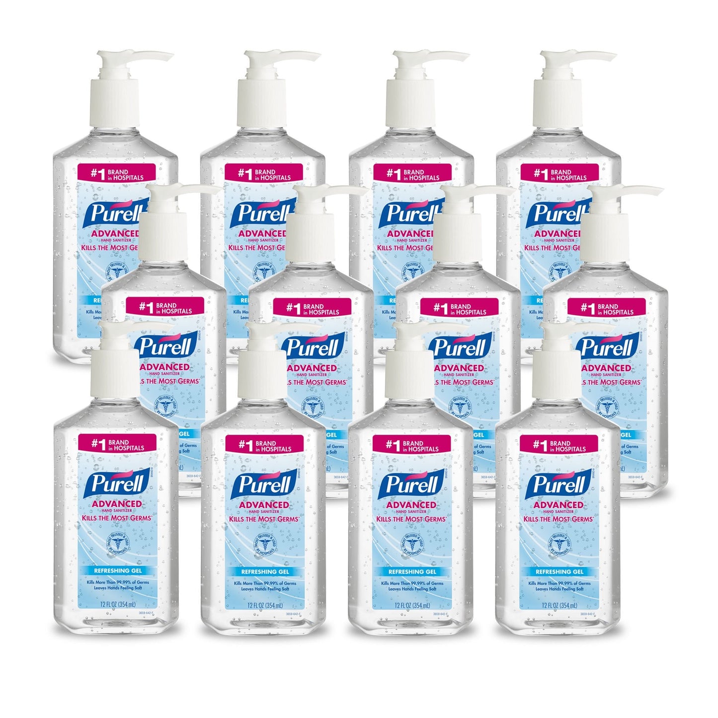 Purell® Advanced Hand Sanitizer, Ethyl Alcohol Gel, Pump Bottle