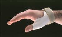European Thumb Spica Adult Hook and Loop Strap Closure Left Hand White