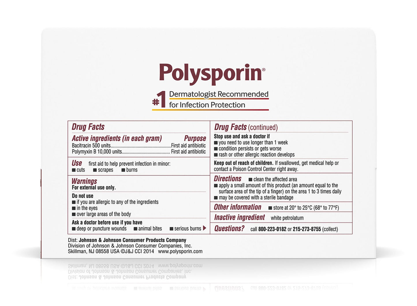 Polysporin® Bacitracin / Polymyxin B First Aid Antibiotic, Tube