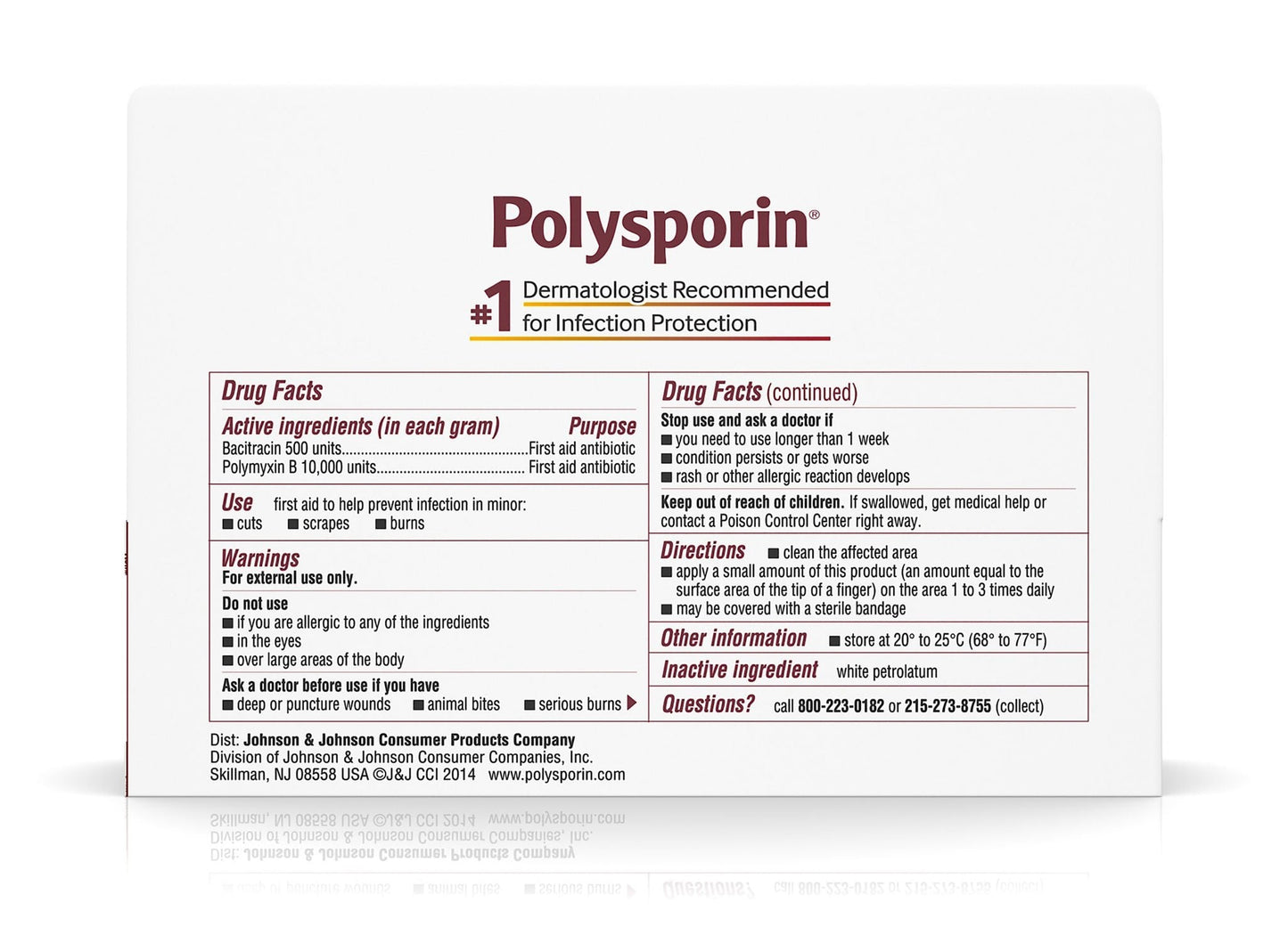 Polysporin® Bacitracin / Polymyxin B First Aid Antibiotic, Tube