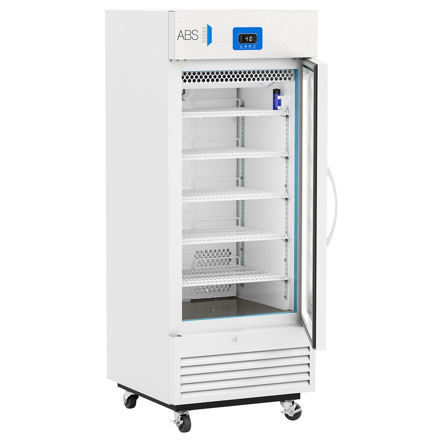 ABS Premier Upright Refrigerator Pharmaceutical 12 cu.ft. 1 Glass Swing Door Cycle Defrost