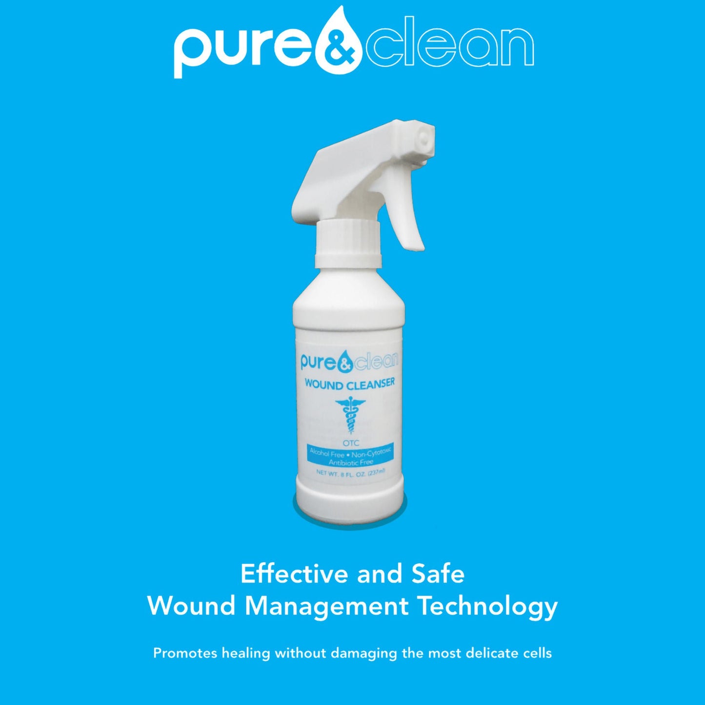 Pure & Clean Wound Cleanser, 8-ounce Pump Bottle