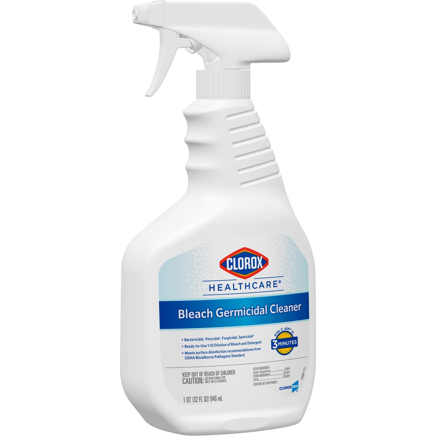 Clorox Healthcare® Bleach Germicidal Cleaner, Spray Bottle