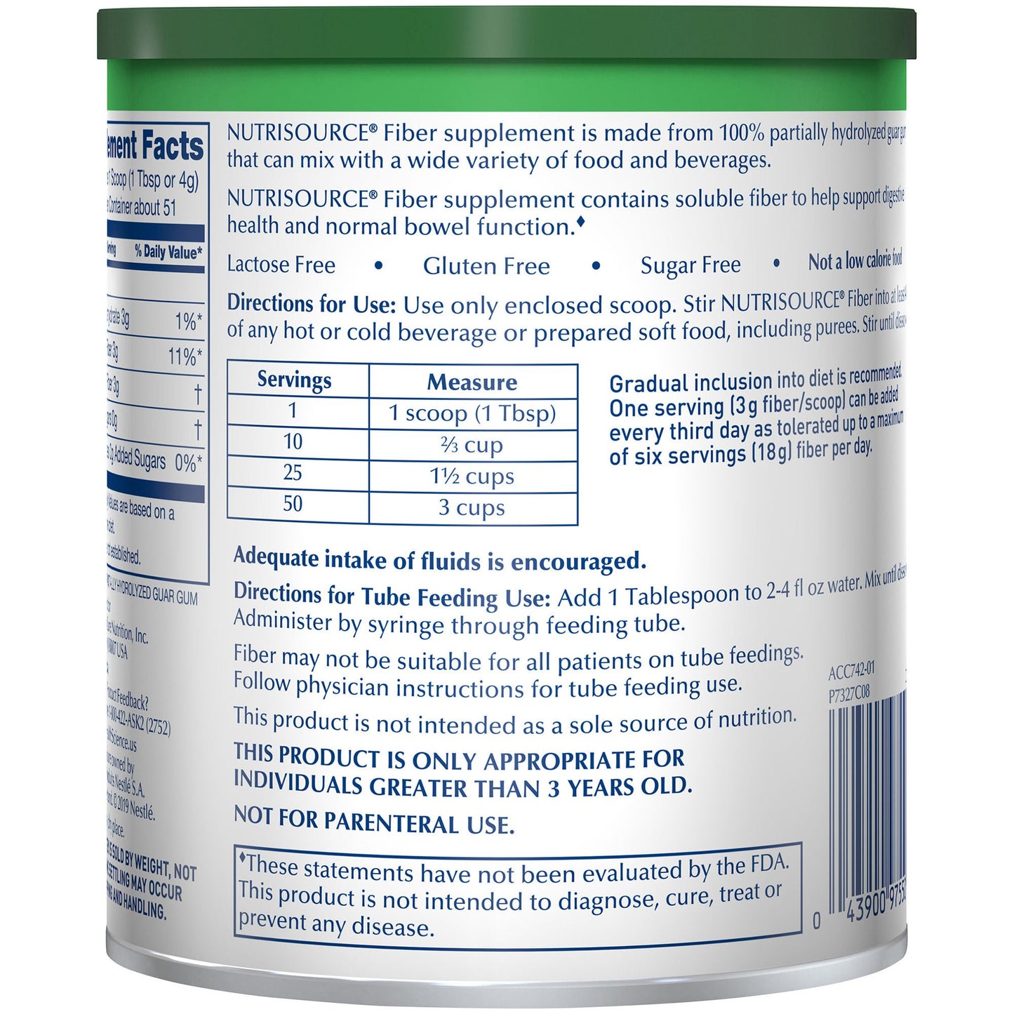 Nutrisource® Fiber Supplement, canister