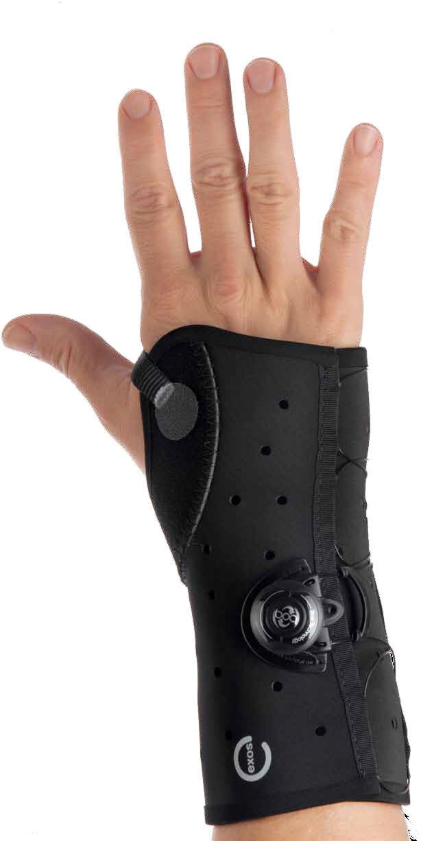 Exos Wrist Brace with Boa Thermoformable Polymer / Nylon Right Hand Black