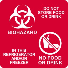 "Do Not Store Food or Drink in This Refrigerator and/or Freezer" Magnetic Sign