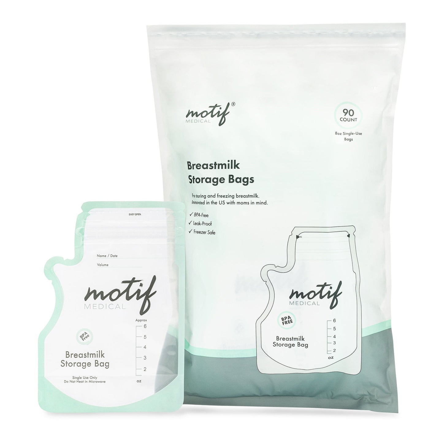 Motif Medical® Breast Milk Storage Bag, capacity