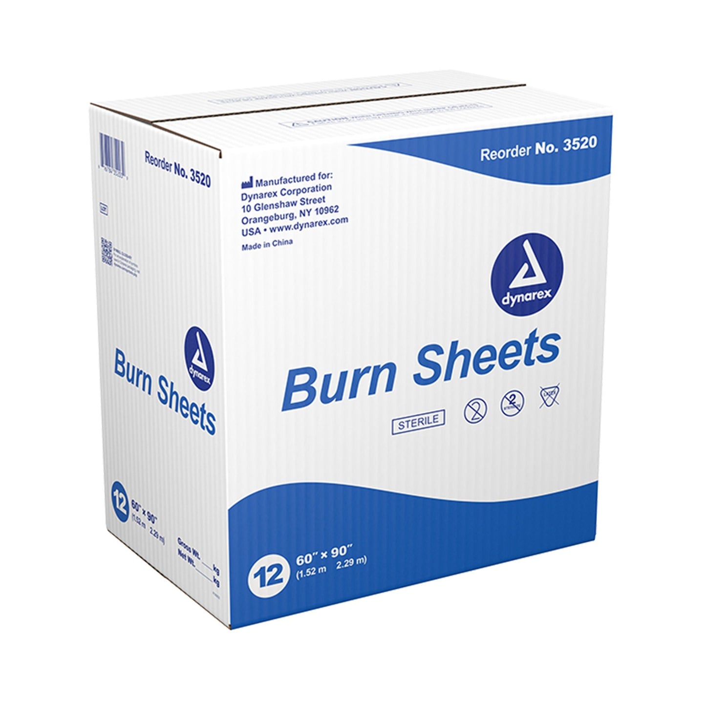 Dynarex Blue Flat Burn Sheet