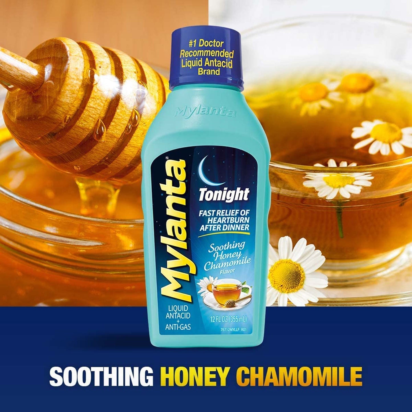 Mylanta Tonight Liquid Soothing Honey Chamomile Flavor