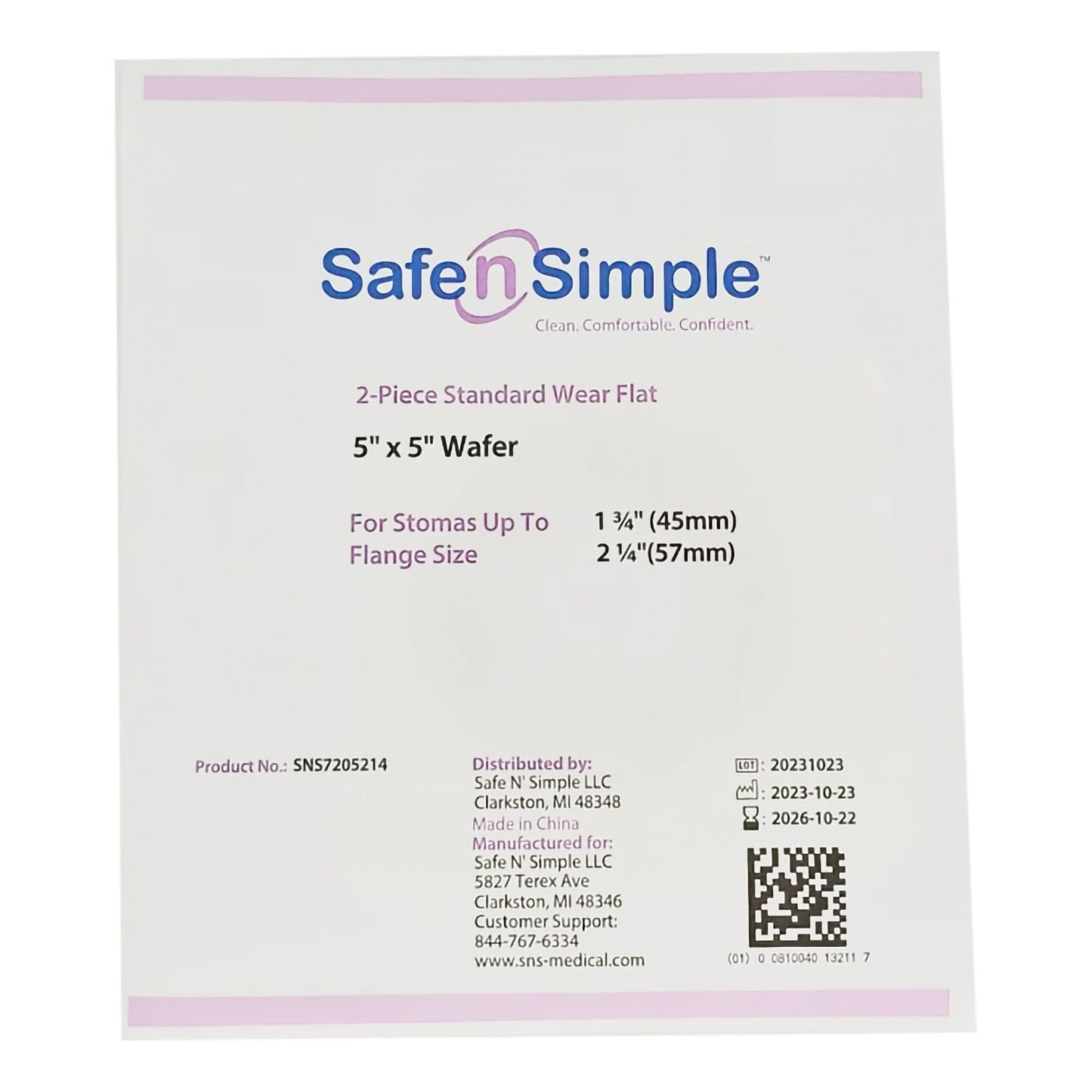 Ostomy Barrier Trim to Fit, Standard Wear Flexible Tape Flange Red Code System Up to 1-3/4 Inch Opening