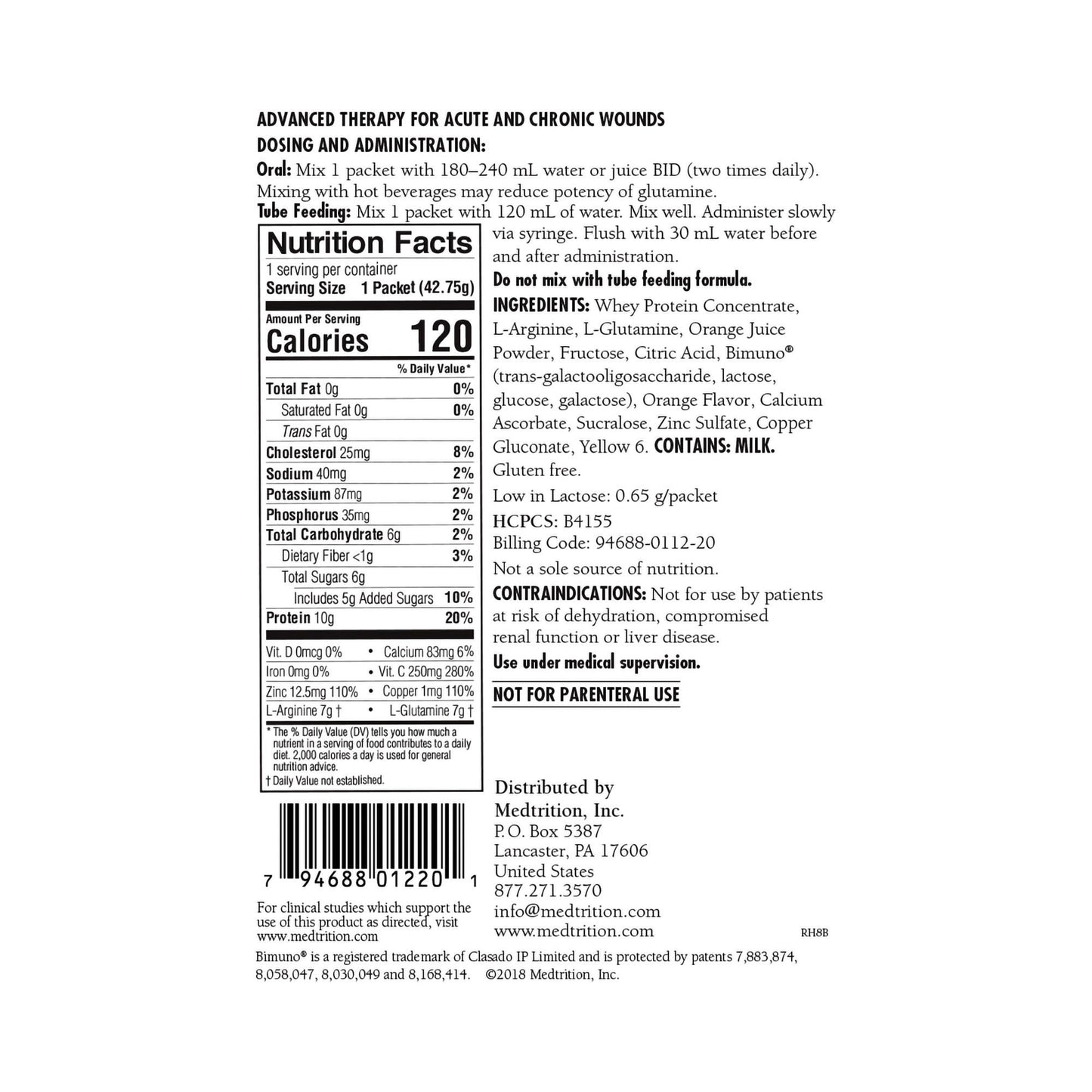 ArgiMent® AT Orange Crème Medical Food for Acute and Chronic Wounds