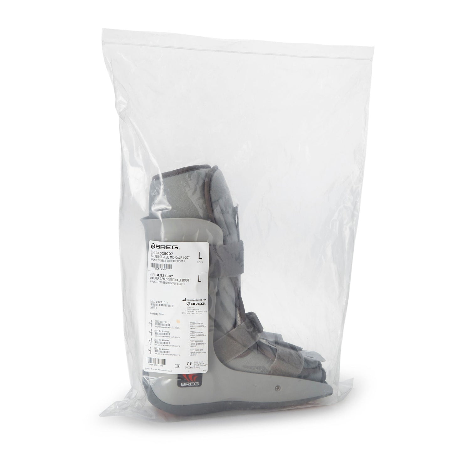 Breg® Genesis Mid-Calf Air Walker Boot, Gray