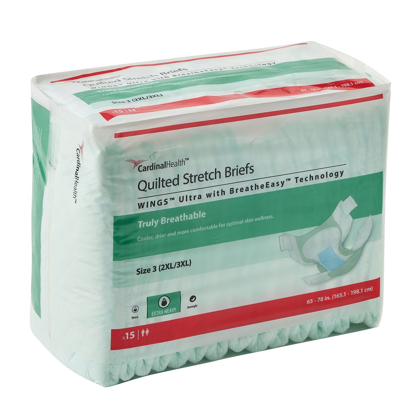 Wings Ultra Incontinence Brief Adult Unisex Disposable Heavy Absorbency