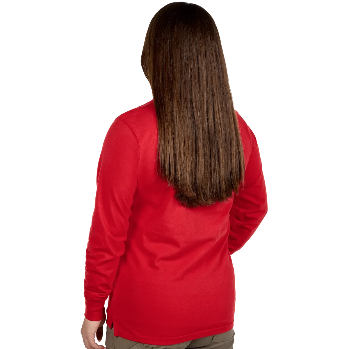 Milwaukee Women's GRIDIRON Logo Tee - Long Sleeve Red L F553R