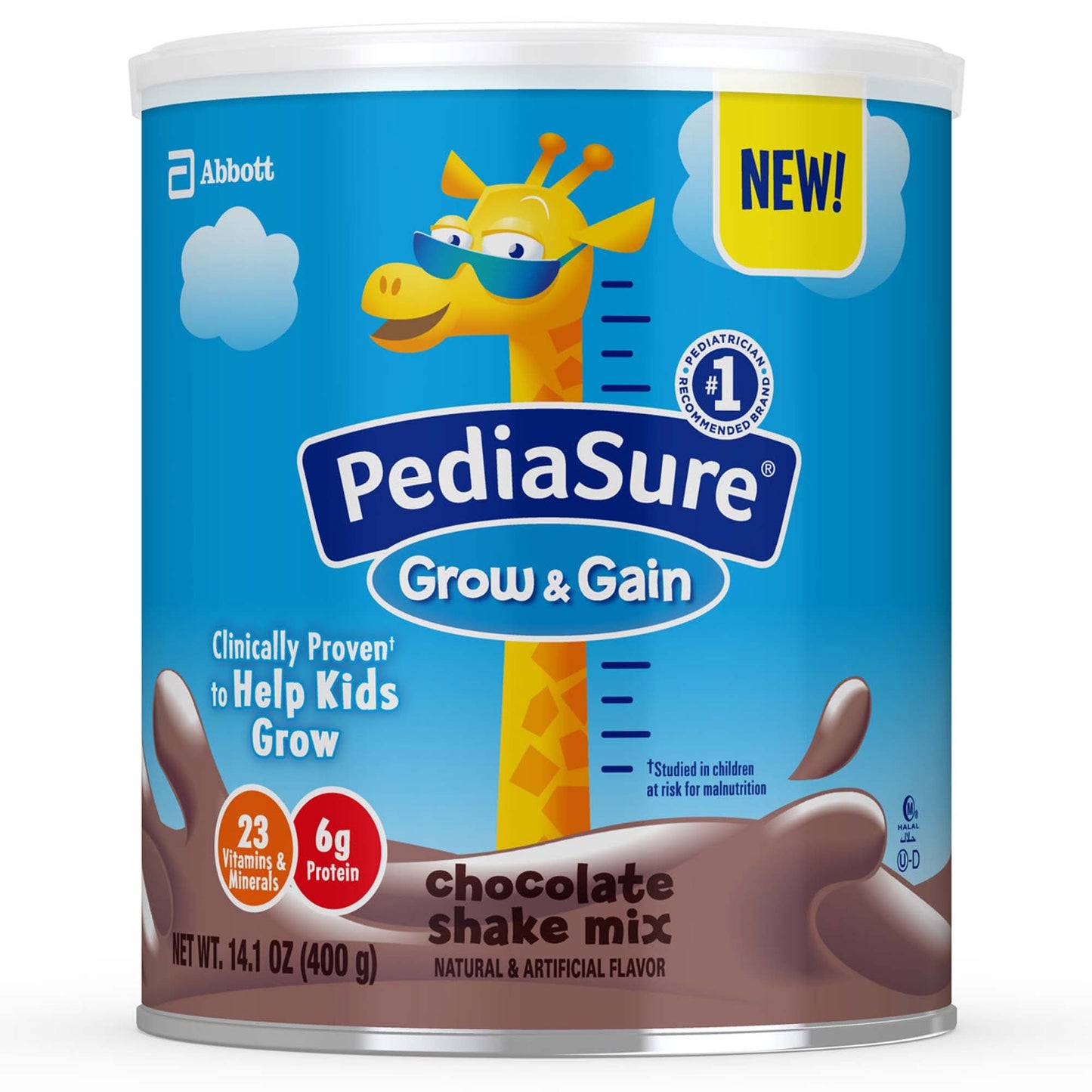 PediaSure® Grow & Gain Shake Mix, Chocolate, can