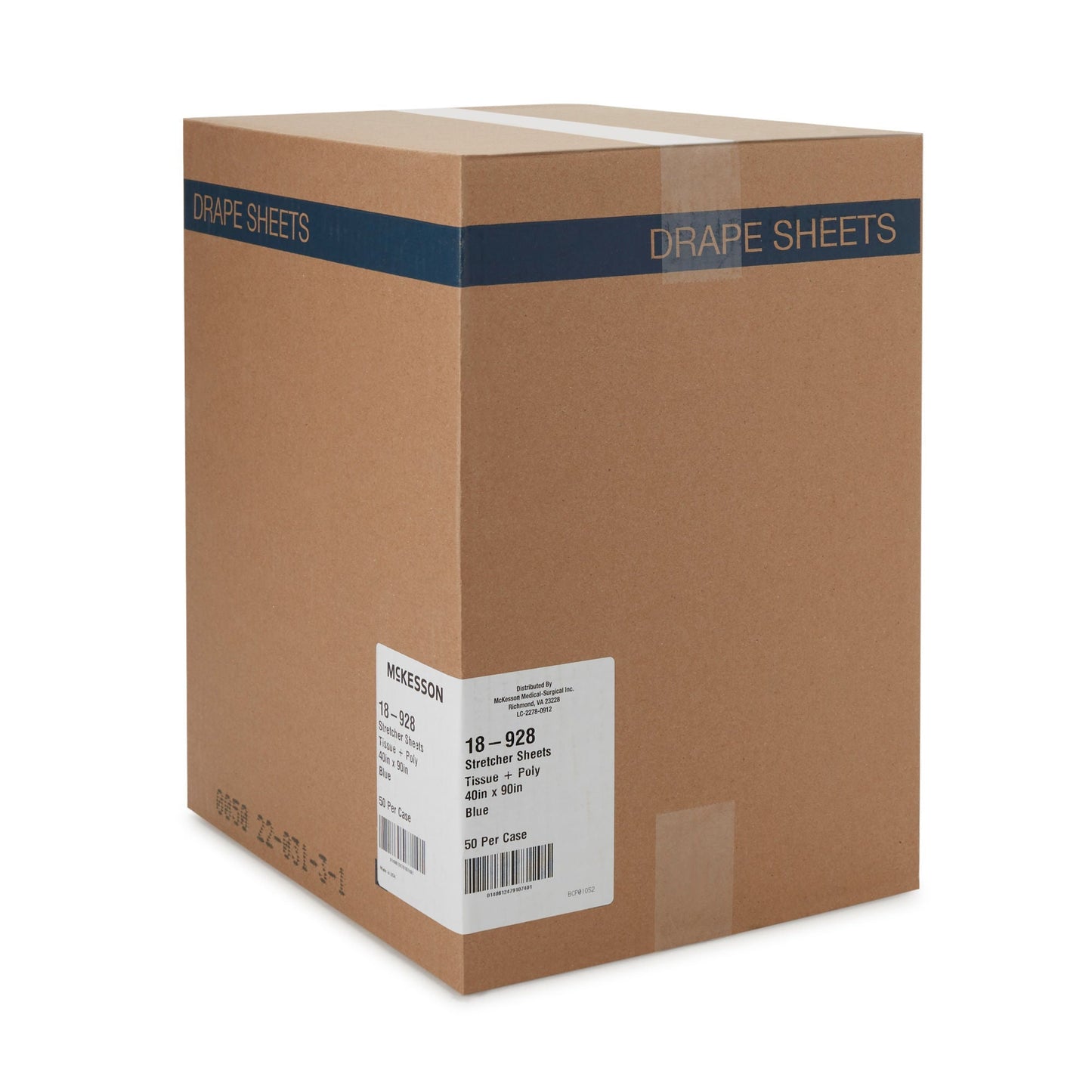 McKesson Blue Flat Stretcher Sheet