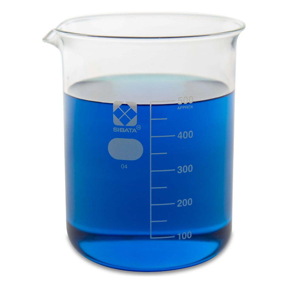 SIBATA Borosilicate Glass Beaker - 10020 Series | Low-Form Griffin Design — view 3