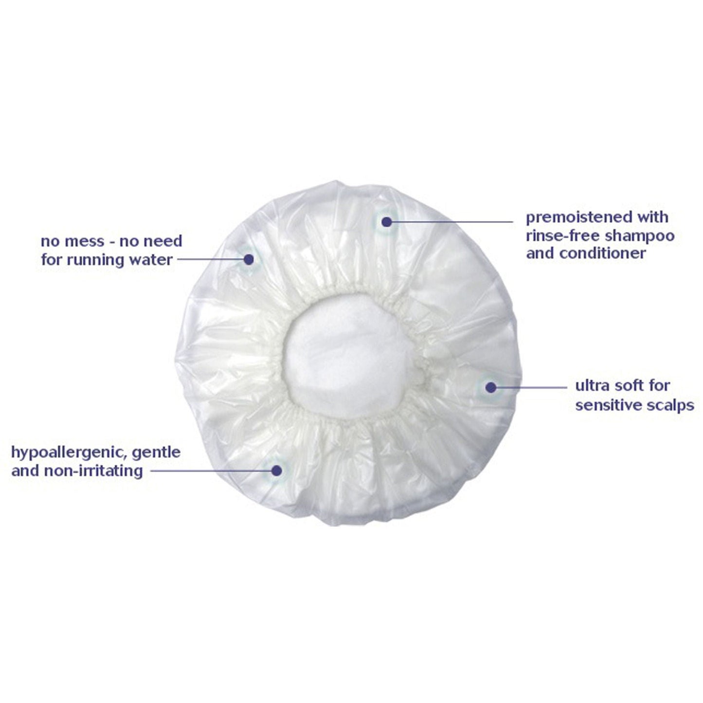 DawnMist® Shower Cap, Individually Packed, Clear