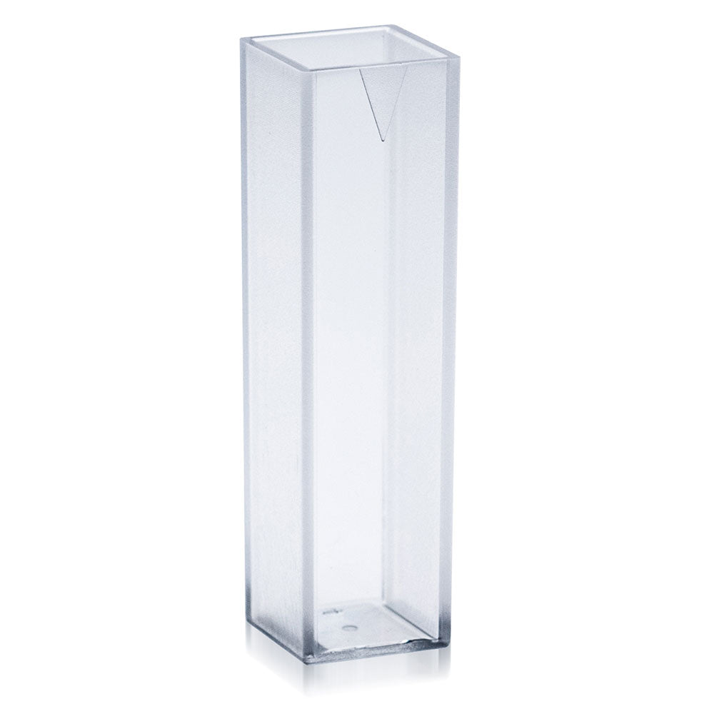 UV Spectrophotometer Cuvettes, Square 10 mm Methacrylate, 4.5 mL, 2 Clear Sides — 500/Case | Globe Scientific