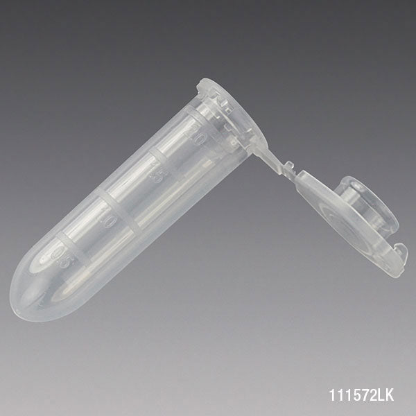 Microcentrifuge Tubes, PP, Attached Locking Snap Cap, Graduated — 0.5–2.0 mL, 500/Pack | Globe Scientific