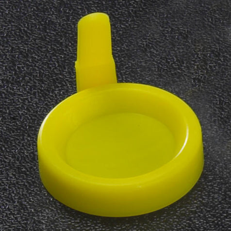 Snap Caps with Sanitary Grip, PE, Yellow — for Flared-Top Urine Tubes, 1500/Case | Globe Scientific