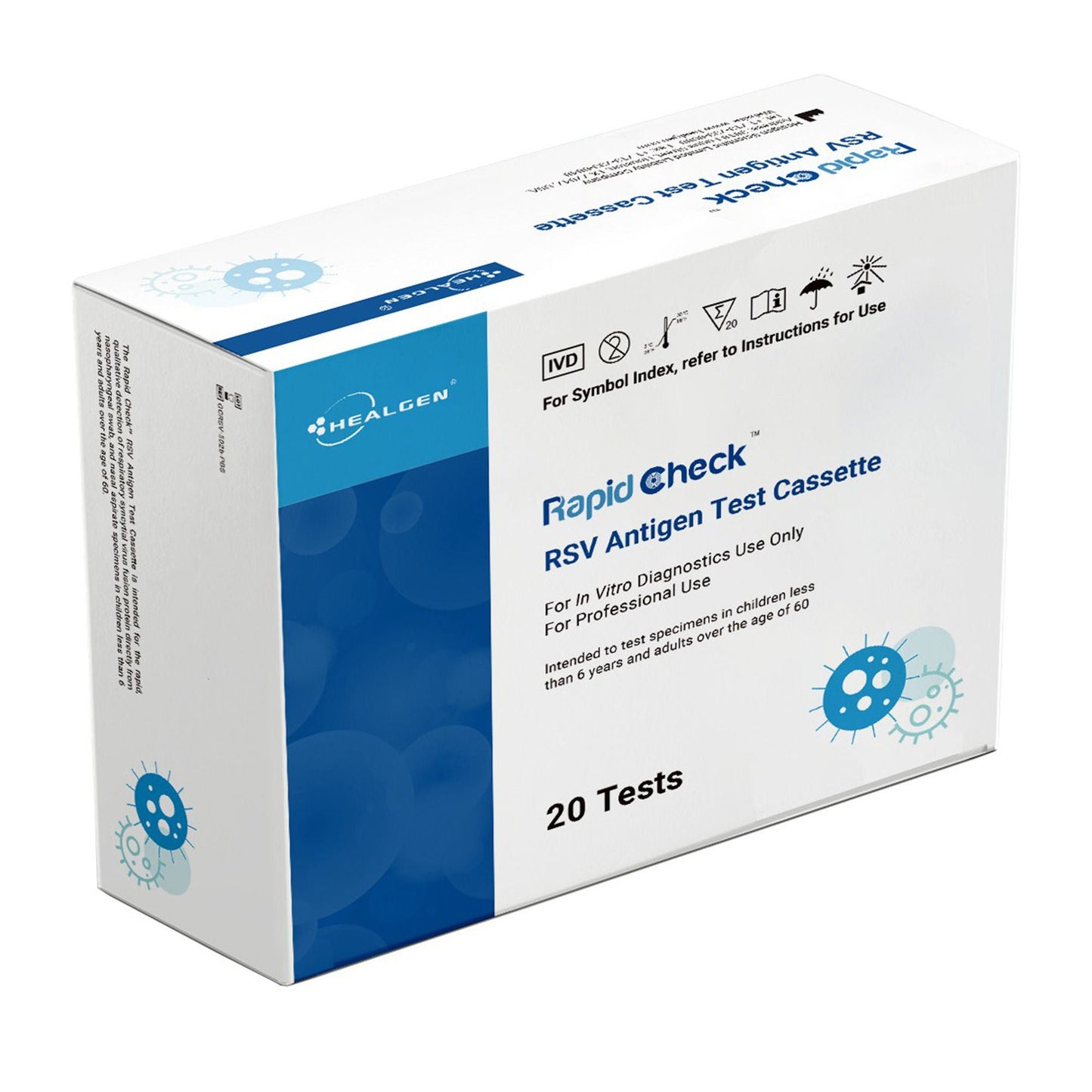 Rapid Check Respiratory Test Kit Respiratory Syncytial Virus Test (RSV) 20 Test CLIA Waived