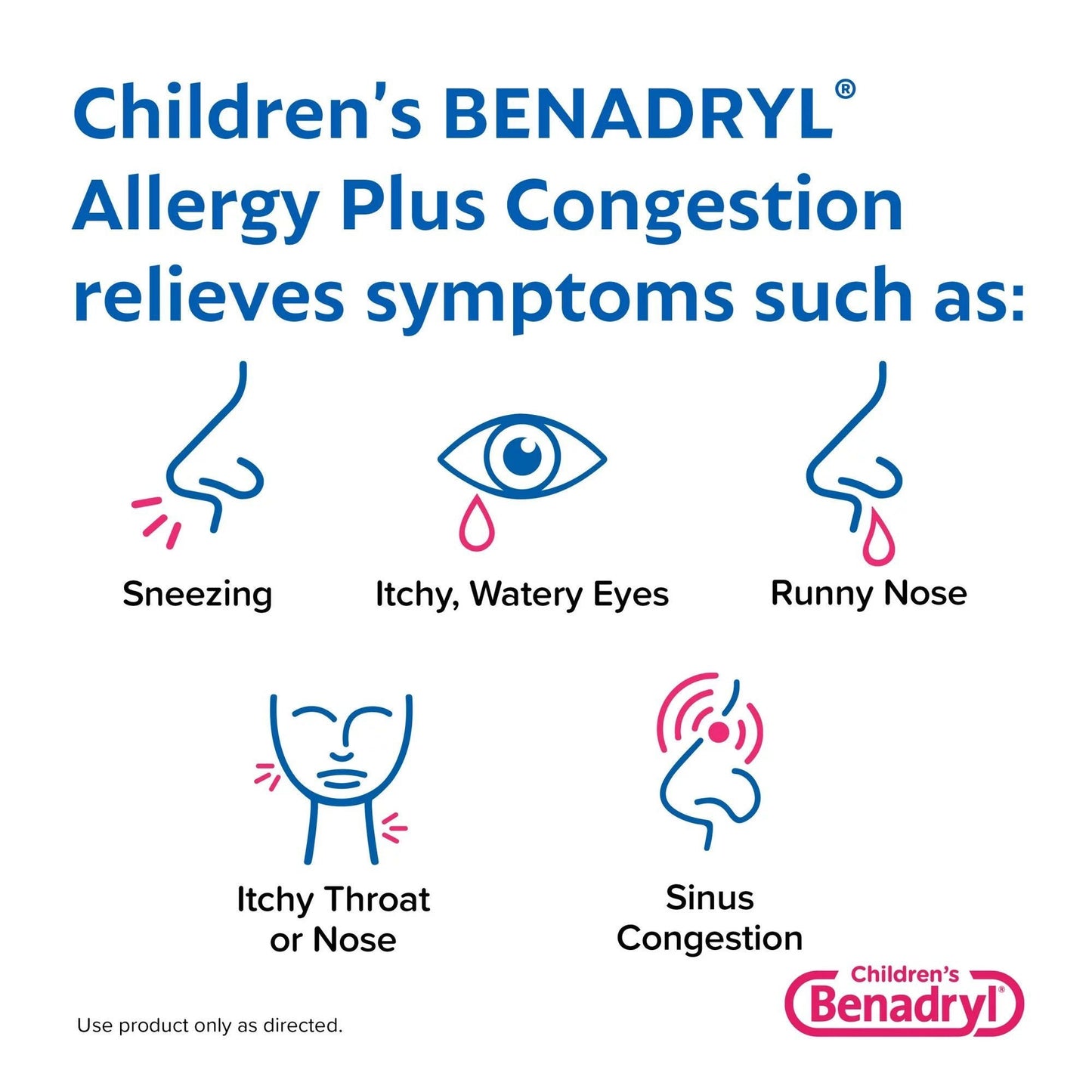 Benadryl® Children's Allergy Plus Congestion Liquid Grape Flavor