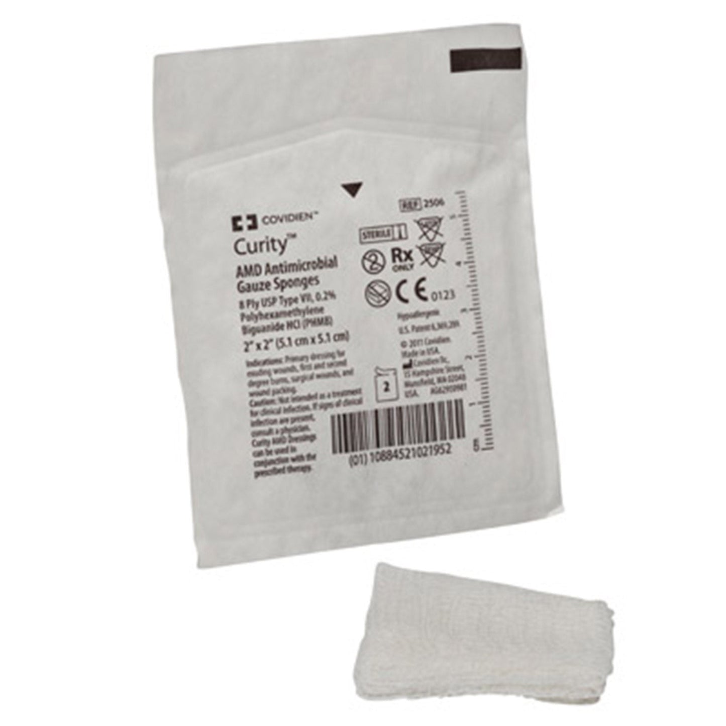 Curity™ AMD™ Sterile Antimicrobial Gauze Sponge, 8-Ply