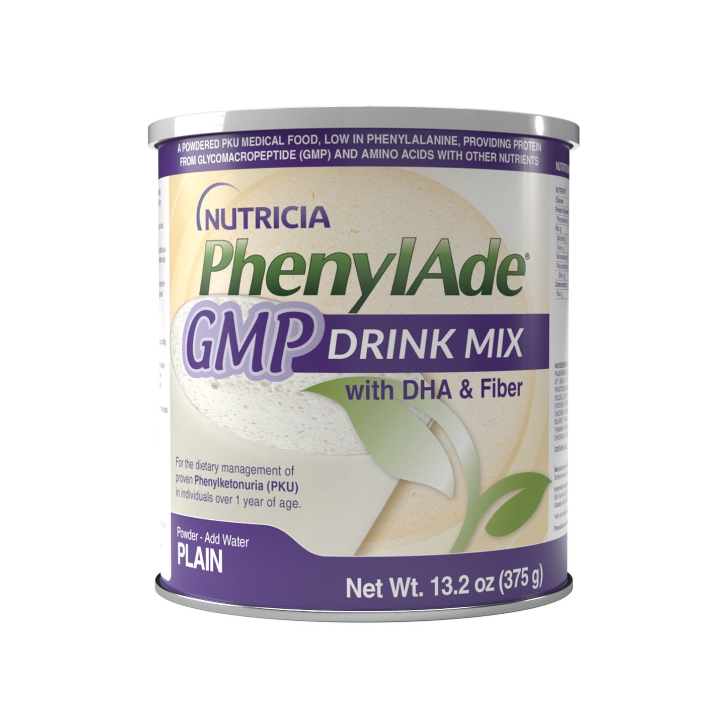 PhenylAde GMP Oral Supplement Plain Flavor Powder / 375 Gram Canister