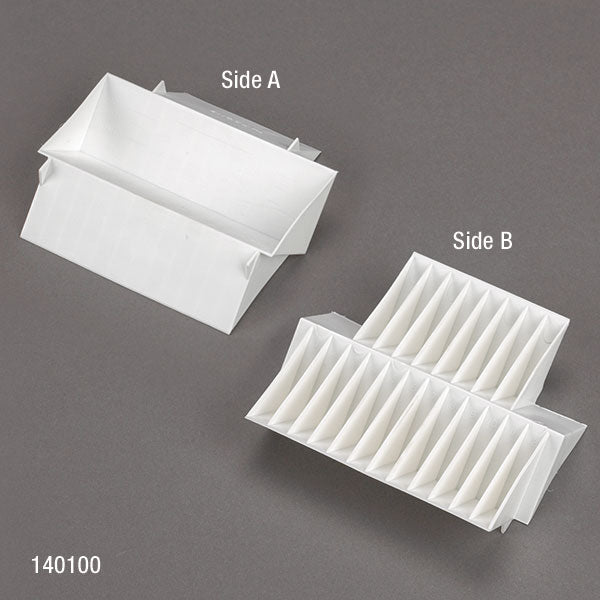 Reagent Reservoirs, Universal 3-Way (Single, 8- & 12-Place), PS — White, 12/Case | Globe Scientific