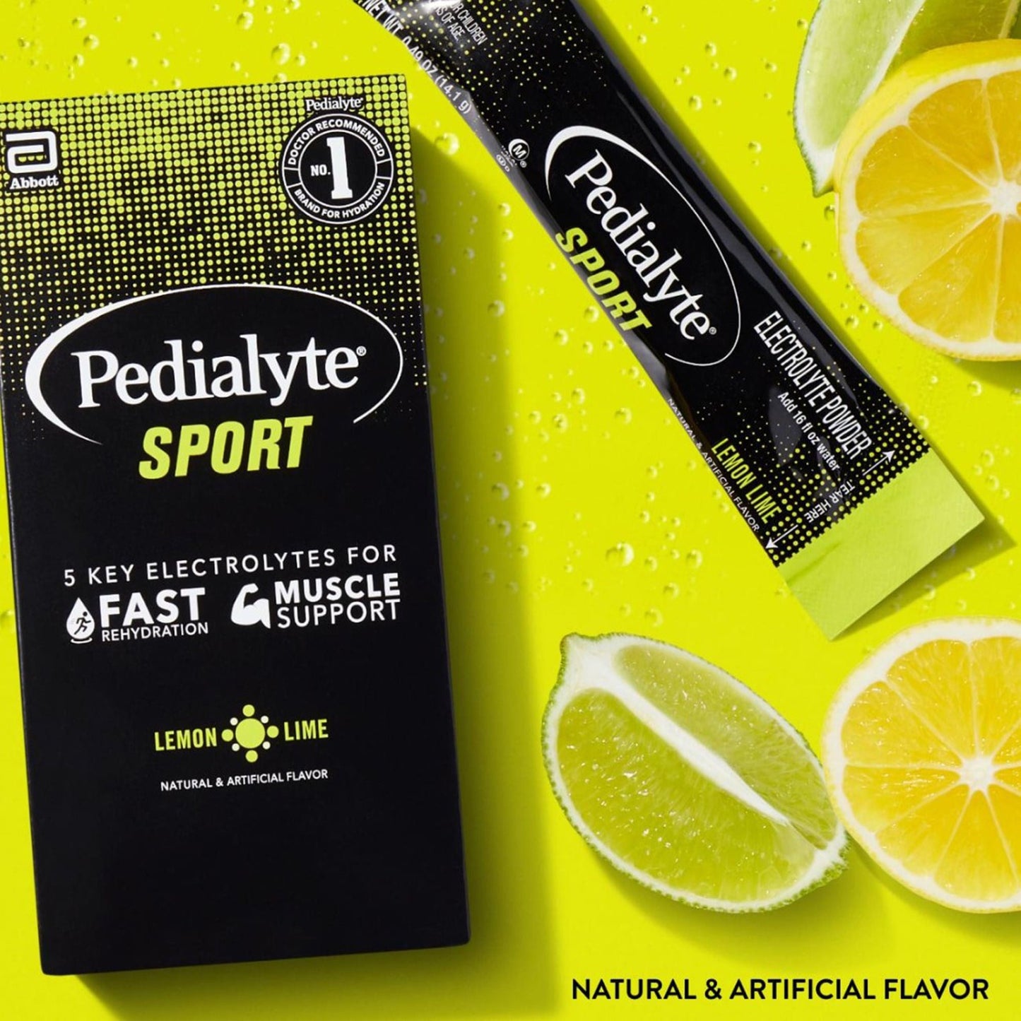 Pedialyte Sport Oral Electrolyte Solution Lemon-Lime Flavor 14.1 Gram