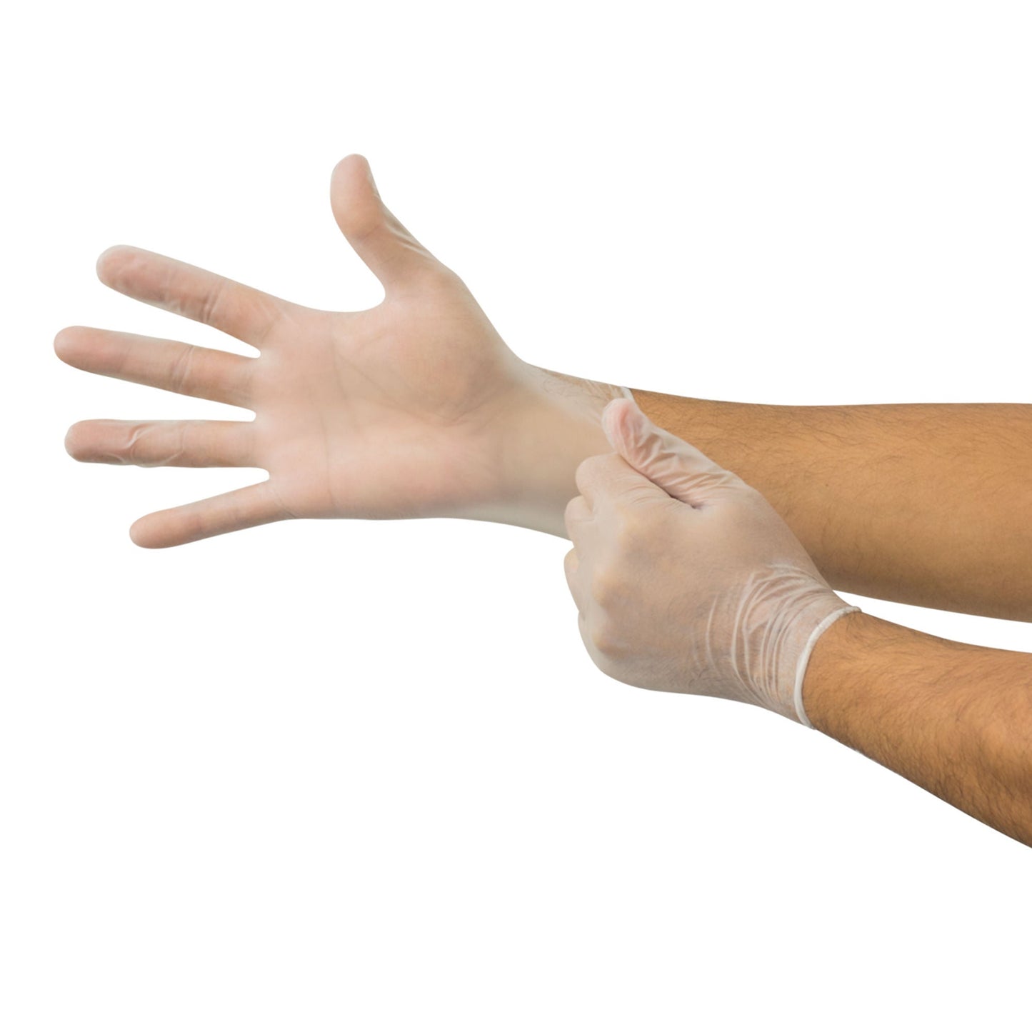 Derma Free™ Vinyl Exam Gloves, Clear - view 8