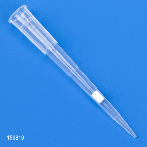 20 µL Filter Pipette Tips, Universal Low-Retention, Sterile Racked — Graduated 54 mm, 960/Case | Globe Scientific