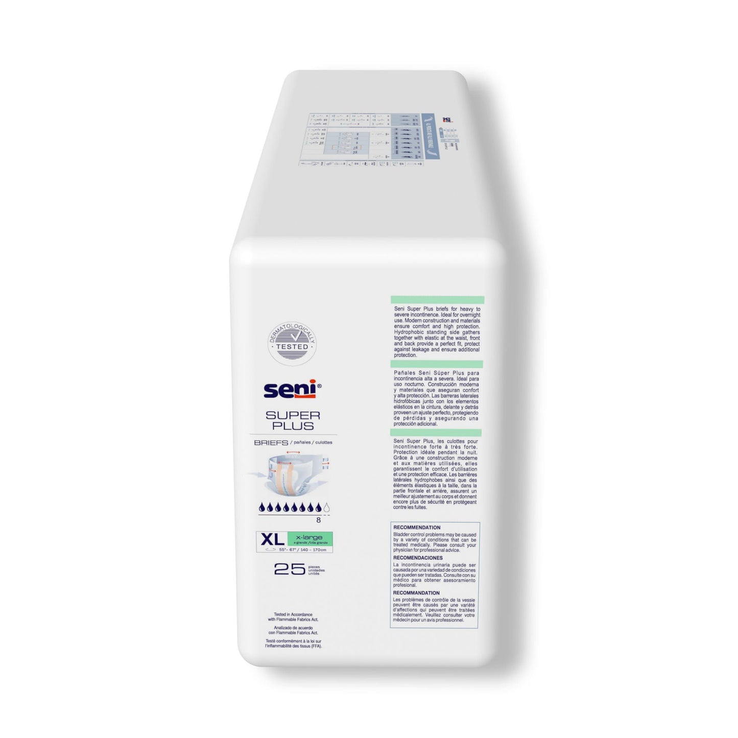 Seni® Super Plus Overnight Heavy Absorbency Incontinence Brief, Extra Large