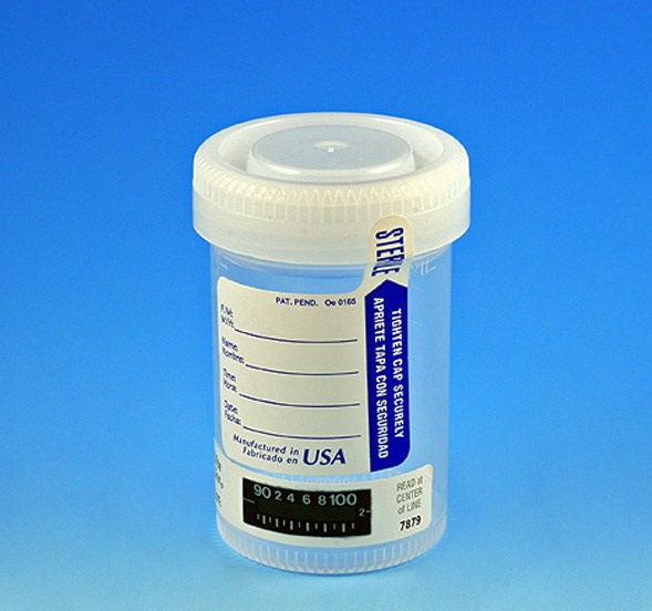 Globe Scientific Specimen Container with Temperature Strip