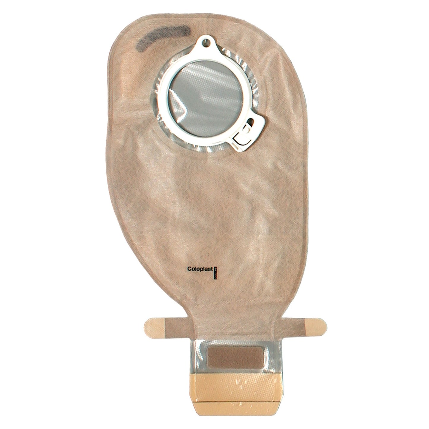 Assura® Original Two-Piece Transparent Colostomy Pouch, Flange, Blue Match