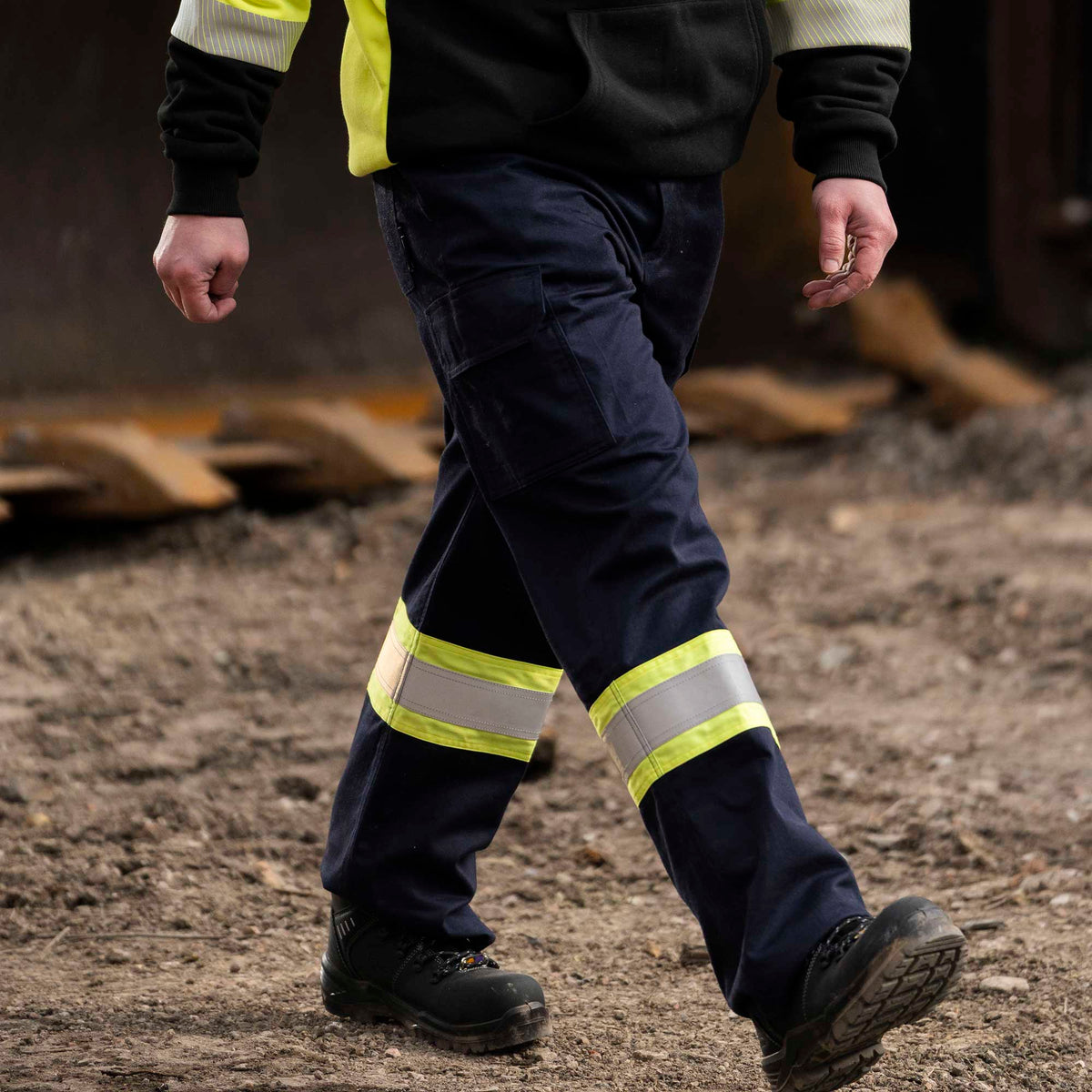 Oberon FR/Arc-Rated Hi-Vis/Navy Blue Cargo Pants