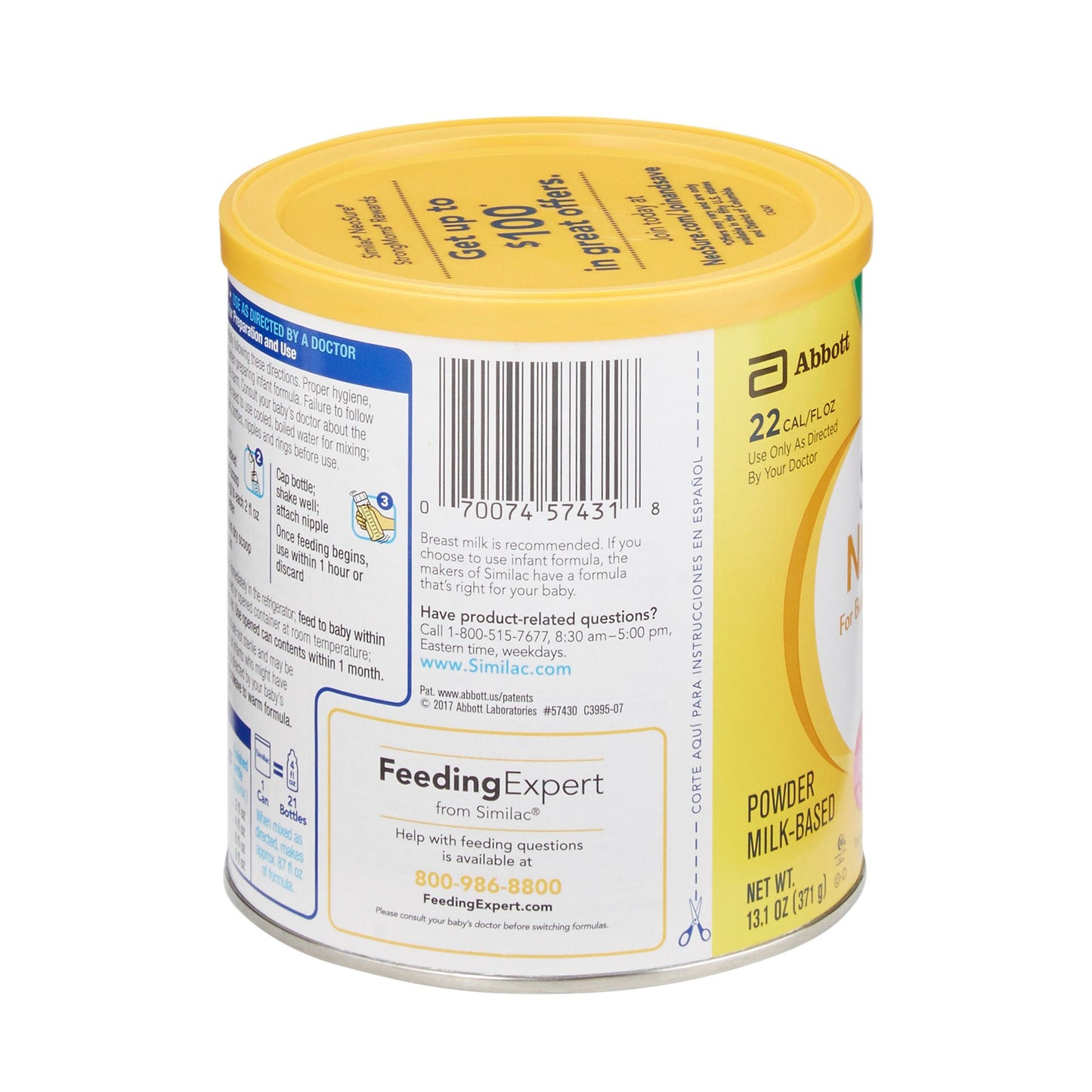 Similac® NeoSure® Powder Infant Formula, can
