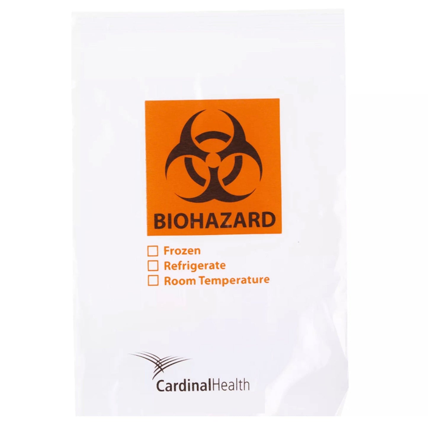 Cardinal™ Specimen Transport Bag, Biohazard Pictogram, Zip Closure