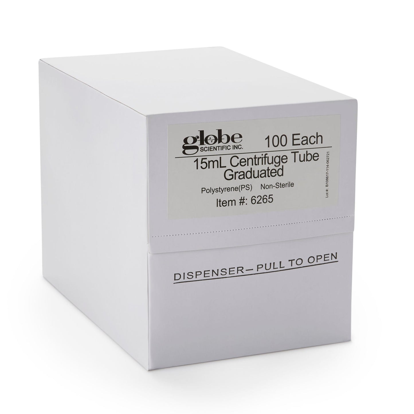 Globe Scientific Centrifuge Tube, Without Closure, 15 mL