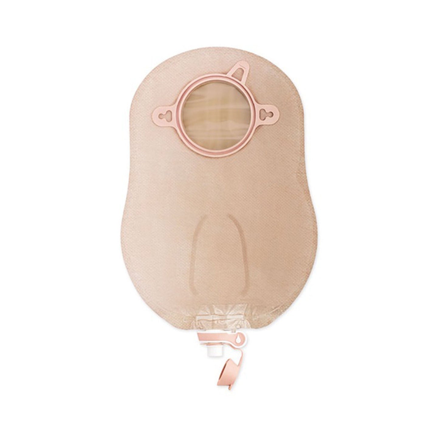 New Image™ Two-Piece Beige Urostomy Pouch, Flange, Red Color Match