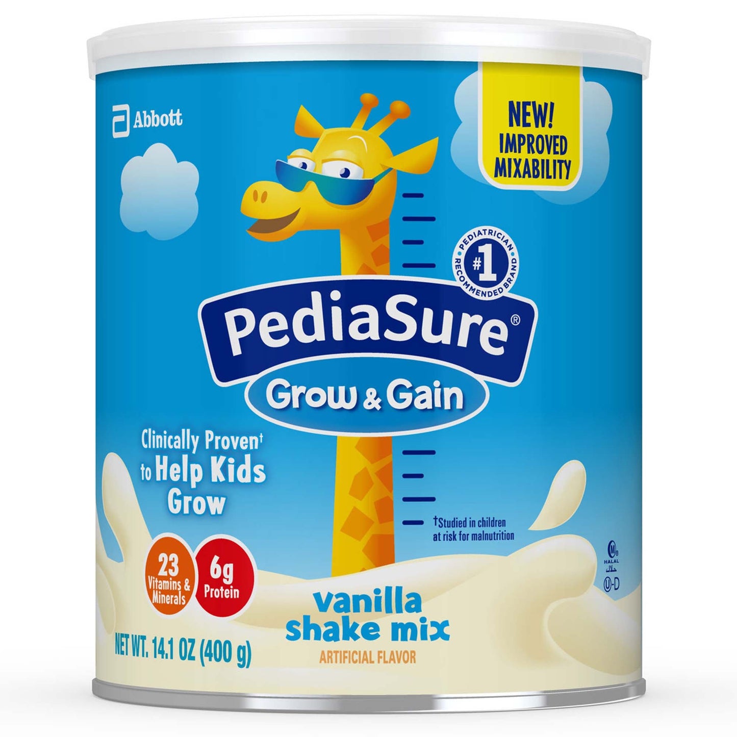 PediaSure® Grow & Gain Shake Mix, Vanilla, can