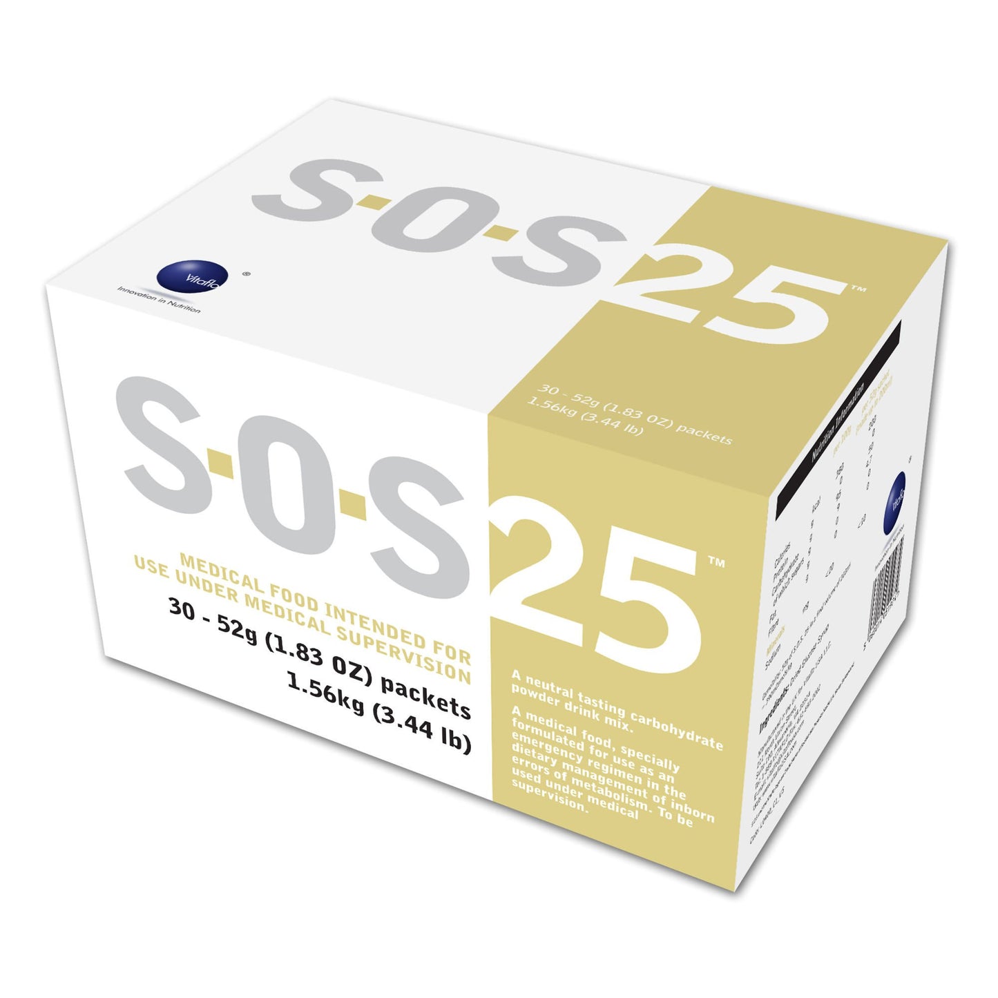 S.O.S. 25 Oral Supplement Neutral Flavor Powder 52 Gram Individual Packet