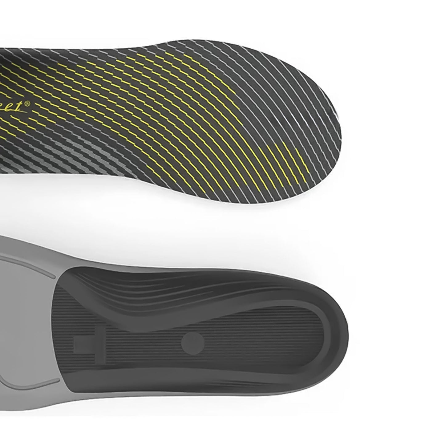 Runner Orthotic Insole Run High Arch Foam Women 8.5 to10 / Men 7 Citron