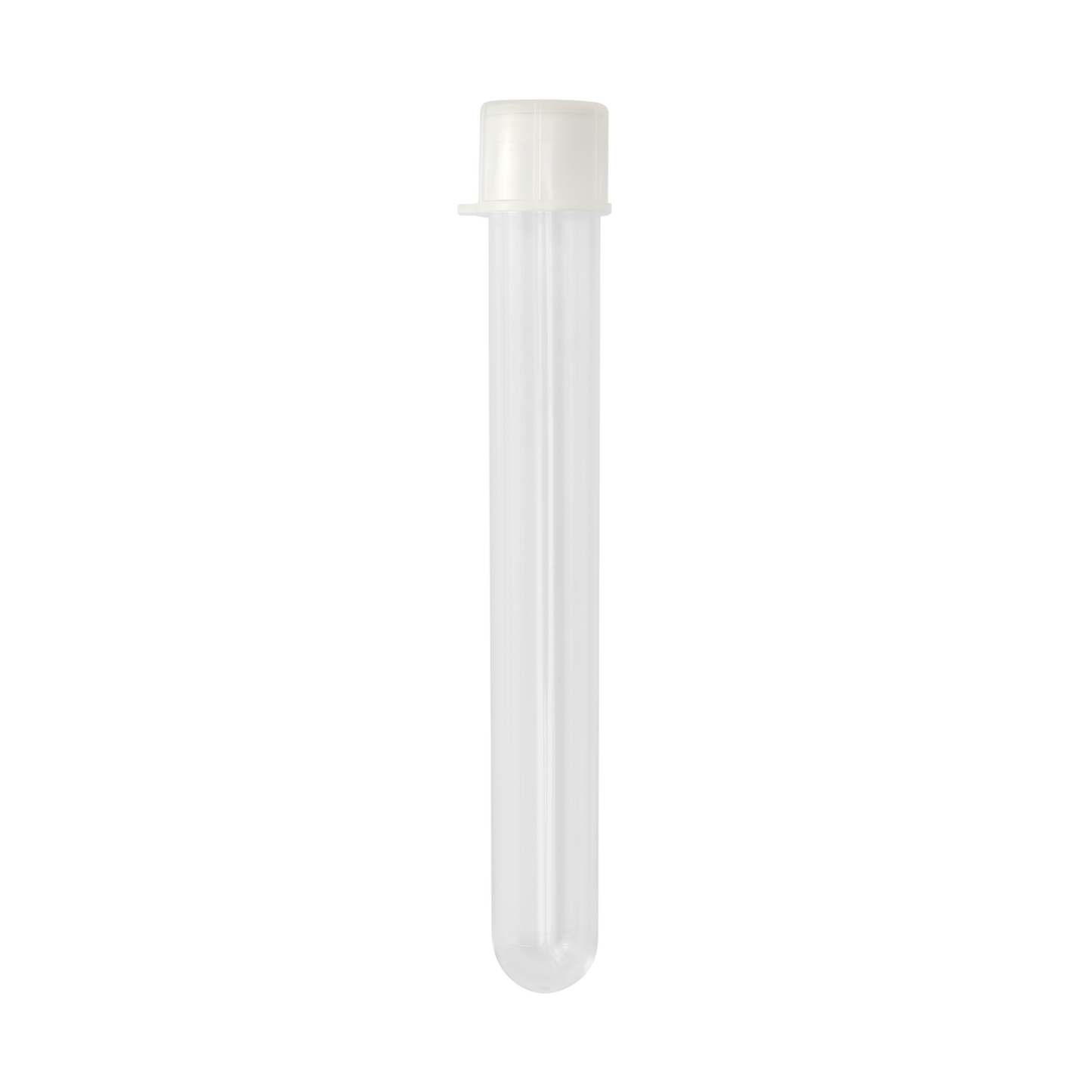 Caplugs® Evergreen 2222381080E1 8.0mL 13 x 100 mm Round Bottom Test Tube Natural Polypropylene Copolymer (PPC) 25/Bag Unassembled Sterile MADE IN USA