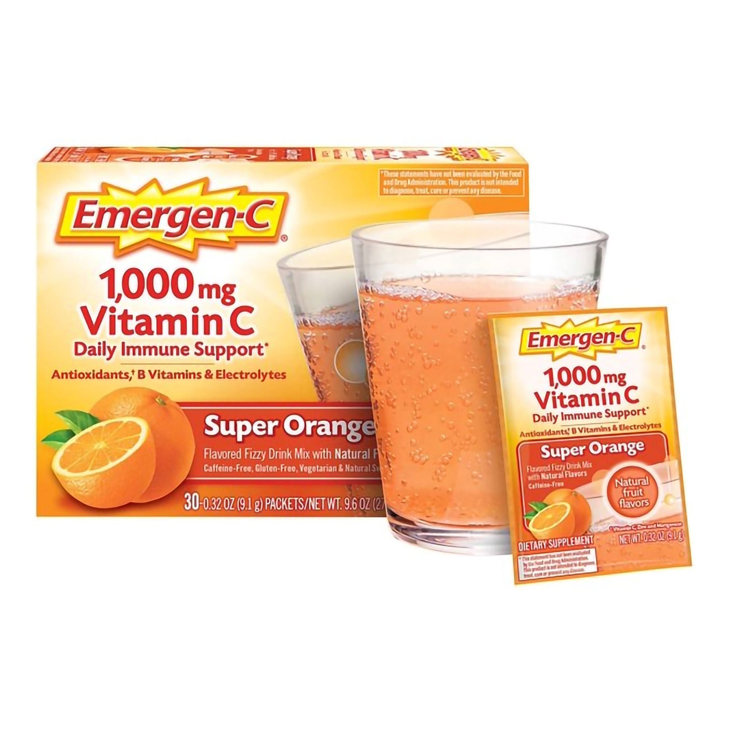 Emergen-C® Vitamin C Daily Immune Support Drink Mix, Super Orange Flavor