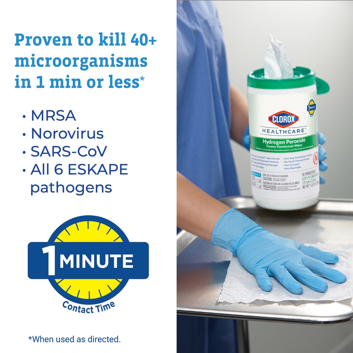 Clorox Healthcare® Hydrogen Peroxide Cleaner Disinfectant Wipes