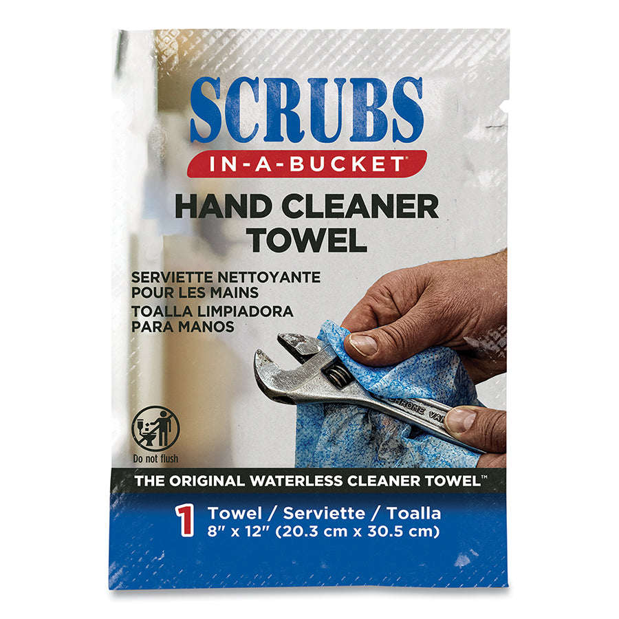 Scrubs Hand Cleaner Towels, Single Packet, Citrus (42201)